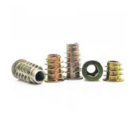 12pcs M4 M5 M6 M8 M10 Hex Socket Head Thread Wood Furniture Cabinet Bed Chair Table Embedded Insert Nut(M8x25mm)