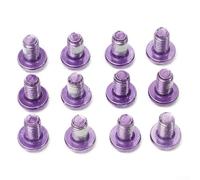 12pcs M5x9mm T25 Disc Brake Screws Bicycle Steel Rotor Bolts with Advanced Anti Slip Function (Purple)