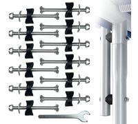 12Pcs M6 Trampoline Screws Trampoline Accessories Trampoline Stability Tool Galvanized Steel Spacers with a Wrench for Fixed Trampoline