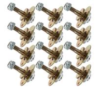 12pcs M8x55mm Rocker Joint Connector Iron Bearing for Chair Repair | Golden Iron Plated, Wear Resistant Surface, Wood Chairs and Arms, Home Office or Workshop Use