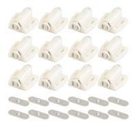 12Pcs Magnetic Drawer Catch Heavy Duty Cabinet Magnetic Catch with Screws ABS Push to Open Cabinet Hardware Push Release for Furniture Drawer, White, to Open Hardware