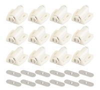 12Pcs Magnetic Drawer Catch Heavy Duty Cabinet Magnetic Catch with Screws ABS Push to Open Cabinet Hardware Push Release for Furniture Drawer, White Latch