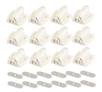 12Pcs Magnetic Drawer Catch Heavy Duty Cabinet Magnetic Catch with Screws ABS Push to Open Cabinet Hardware Push Release White