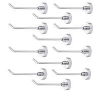 12pcs Magnetic Hooks, 1.7 lbs Heavy Duty Magnet Storage Hooks for Hanging 3in Long Detachable Magnets Hangers for Cruise Cabins Towel Grill Fridge Kitchen Garage Workplace (Silver)