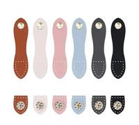12pcs Magnetic Leather Snap Buckles, 6 Color Leather Snap Closure Hand Sewing Magnet Notebook Fasteners Craft Accessories for Bag Wallet Pouches Phone Case