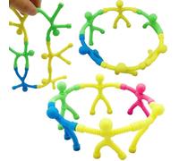 12Pcs Magnetic Men Fidget Toys for Kids, Magnetic People for Kids - Flexible Rubber Sensory Toys, Party Bag Fillers, Fridge Magnets for ADHD, Office & Classroom Decor