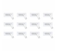 12Pcs Magnetic Name Badges Holder, Acrylic Magnetic ID Badge Holder Clear Name Plates with Strong Neodymium Magnets for Shirt Classroom Work Clothes (75mm*32mm/2.95in*1.26in)