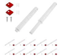12Pcs Magnetic Push Latch Adjustable Push to Open Door Latch Hidden Door Touch Latch Push Release Cabinet Latch Drawer Door Push Latch for Cabinet Drawer Wardrobe Dresser (White,4.2")