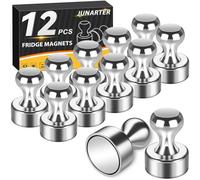 12PCS Magnetic Push Pin Refrigerator Magnets Strong Small Magnets for Fridge Magnets, Whiteboard Magnets, Office Magnets(Silver)