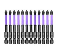 12Pcs Magnetic Screwdriver Bits, Anti Slip Screwdriver Bits Steel Drill Bit Sets for Kitchen, Factory, Office (2.55 in x 0.25 in)