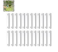 12pcs Magnetic Strips Self Adhesive for Mosquito Nets, Door Curtains, and Mesh Screens - No Punching Installation Required for Home, Caravan, or Campervan (24, White)