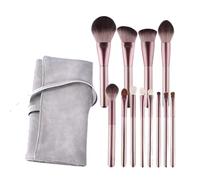 12Pcs Makeup Brushes Set, Premium Synthetic Foundation Brushes Blending Face Powder Eye Shadows Make Up Brushes Kit, Grape Purple (12Pcs + Grey Insert Bag)