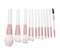 12Pcs Makeup Brushes Set, Synthetic Cosmetic Brush Kit, Soft Artificial Fiber Beauty Tools with Pink Handle, Professional Makeup Brush Set for Beginners and Artists