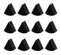 12Pcs Makeup Sponges, Face Paint Sponges Reusable Soft Sector Shape Foundation Sponge Beauty Blenders for Cream Concealer Makeup,Black