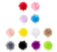 12pcs Manicure Fluffy Ball Decoration Velour Nail Art DIY Accessory | Detachable Pearl Pendant Detail, Home DIY Use, Fashionable Stylish Shape, Nail Jewels Ornament Random Style