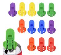 12Pcs Manual Easy Can Opener, 6 Colors Soda Beer Beverage Can Opener, Reusable Leakproof Soda Beer Cans Cover Protector, Universal Cans Cover Openers Protector for Sodas Beers Beverage
