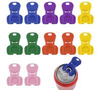 12PCS Manual Easy Can Opener, Easy Tab Opener & Drink Protector, Soda Can Opener Tool, Ring Lift Rated Beer Covers for Cold Drink Coke Aluminum Beverage
