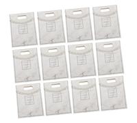12pcs Marble Pattern Paper Bags Handhold Bag Practical Candy White