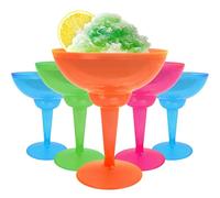 12Pcs Margarita Cup, Assorted Neon Color, 4 Colors (Pink, Green, Blue, Orange)