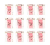 12Pcs Marry Me Heart Pattern Rose Gold Letters Soft Handle Reusable Party Bags Wedding Engagement
