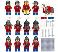 (12PCS Medieval Knights -2) 48PCS Medieval Knights dragon soldiers building castles MiniFigures Fits Lego