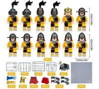 (12PCS Medieval Knights - 3) Medieval Knights Military dragon soldiers building castles MiniFigures Fits Lego