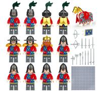 (12PCS Medieval Knights -4) 48PCS Medieval Knights dragon soldiers building castles MiniFigures Fits Lego