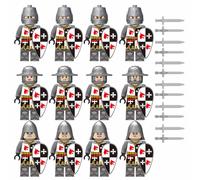 (12PCS Medieval Knights-E) 84PCS Medieval Knights Military dragon soldiers building blocks of ancient castles Mini Figures Fits Lego