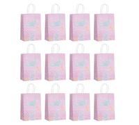 12pcs Mermaids Print Paper Gift Packaging Bag Sea Themed Party Present Bags With Handle Holiday Celebrations Supplies Birthday Party Bags