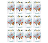 12pcs Merry Christmas Surprise Scratch Card, Scratch to Reveal, Scratch Off for Writing Ticket, Your S Snowman Own Cute Card