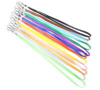 12pcs Metal Clasp Badge Lanyard for Name Badges and Keys | Chinlon and Alloy Build, Quick Attachment, Smooth Surface, for Teachers, Students, Security