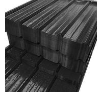 12pcs Metal Corrugated Roofing Sheets, Galvanised Roofing Sheet, 7m², 110x45cm Trapezoidal Grooved Roof Sheets Waterproof for Garden Shed Garage Carport Shed Greenhouse