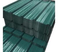 12pcs Metal Corrugated Roofing Sheets, Galvanised Roofing Sheet, 7m², 110x45cm Trapezoidal Grooved Roof Sheets Waterproof for Garden Shed Garage Carport Shed Greenhouse