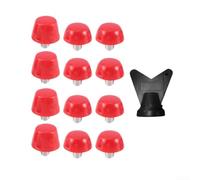 12pcs Metal Football Boot Spikes With Wrench For Soft Ground Soccer Cleats M5 Thread Replacement Studs For Pink For Color For Outdoor Training And Match Play On Grass Fields To Improve Traction(red)