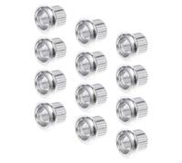 12pcs Metal Tuning Post Bushings 8mm Od 6mm Id Ring for Violin Viola | Silver Metal Ring Shape, Secures Post Assembly, Simplifies Replacement, Withstands Stress for Tuning Pegs