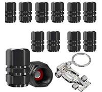 12PCS Metal Tyre Valve Caps and Car Keychain,Racing Car Keyring,Dust Caps for Car Tyres,Universal Car Tire Valve Stem Caps for Cars,Bike and Bicycle,Trucks,Motorcycles