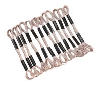 12pcs Metallic Embroidery Thread Rose Gold Cross Stitch Threads 8M,Glitter Polyester Thread for Sewing,Knotting and Crafting