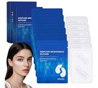 12PCS Microneedle Eye Patches-Nano Microneedle Eye Patch with Wrinkle Smoothing Solution,Hydrating Gel Eyes Mask with Hyaluronic Acid,Eye Patches for Dark Circles,Puffy Eyes&Fine Lines