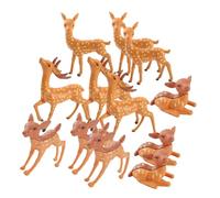 12pcs Mini Deer Resin Statue for Home Decoration and Micro Landscapes