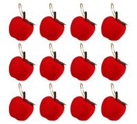 12pcs Mini Felt Apple Ornament, 1.77x1.41 Inch Felt Apple Ornaments for Christmas Tree 3D Pendant Decorations for Party Home Holiday Christmas Tree Wedding DIY Craft Decor
