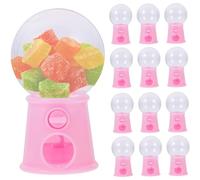 12Pcs Mini Gumball Machine Creative Light Bulb Shape 1.6x2.8in Mini Candy Dispenser Piggy Bank Desktop Bubble Gum Machine Toys for Home Party Favor