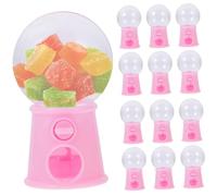12Pcs Mini Gumball Machine Creative Light Bulb Shape 1.6x2.8in Mini Candy Dispenser Piggy Bank Desktop Bubble Gum Machine Toys for Home Party Favor