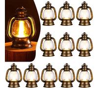 12Pcs Mini Led Lanterns , 4Inch Vintage Hanging Table Decor
