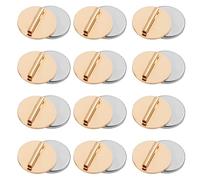 12pcs Mini Pin Brooch Converter, Magnetic Metal Pin Backs Harm Free Brooch Pin Converter for Scarf Hijab Shawls Thin Fabric Harm Free (Gold)