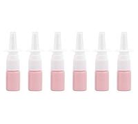 12Pcs Mini Plastic Nasal Spray Bottles - 5Ml Portable Empty Refillable Fine Mist Sprayers Atomizers Cosmetic Perfume Makeup Water Storage Holder Container (Pink)
