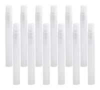 12pcs Mini Refillable Perfume Spray Bottle 15ml Pp White for Travel | Leak-proof Tight Seal, Portable Atomizer for Liquids and Lotions, Suitcase-friendly, Easy to Carry