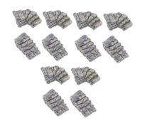 12pcs Mini Resin Stone Steps for Micro Landscape Decor Straight Curved Mini Stone Stairs Accessories for Dollhouse and Garden Decoration Resin Craft