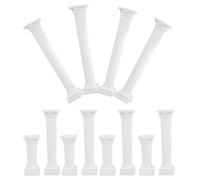 12pcs Mini Roman Column Decor for Micro Landscape House Ps White