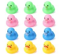 12pcs Mini Rubber Ducks in Bulk: Bubble Spitting Design, 2 Inch Small Size for Car Dashboard Decorations & Cruise Ship Hiding - Premium Rubber Duck Decor Accessories for Owners & Car Enthusiasts