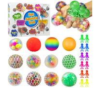 12PCS Mini Stress Balls, Small Squishy Stress Balls for Adults & Kids, Squeeze Fidget Toy Stress Ball for Relieve Work Anxiety Hand Flexibility Exercise Adults Stress Relief Party Favors Gifts